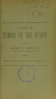 view A case of tumor of the brain / by Theo. W. Fisher.