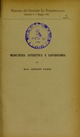 view Medicatura antisettica e laparotomia / pel dott. Adolfo Paggi.