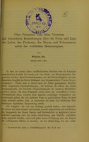 view Über Präparate zum Situs Viscerum mit besonderen Bemerkungen über die Form und Lage der Leber, des Pankreas, der Nieren und Nebennieren, sowie der weiblichen Beckenorgane / von Wilhelm His.