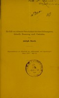 view Ein Fall von schwerer Osteomalacie bei einer Schwangeren : schnelle Besserung nach Castration / von Adolph Rasch.