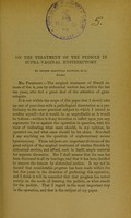 view On the treatment of the pedicle in supra-vaginal hysterectomy / by George Granville Bantock.