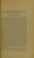 view The present position of our knowledge with regard to the treatment of uterine fibroids / by Alban H.G. Doran.