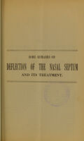 view Deflection of the nasal septum and its treatment / by John N. Mackenzie.