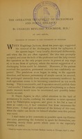 view The operative treatment of Jacksonian and focal epilepsy / by Charles Beylard Nancrede.