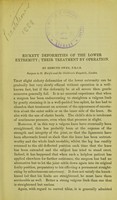 view Rickety deformities of the lower extremity : their treatment by operation / by Edmund Owen.