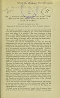 view On a modification of the 'invagination' method of operating for the radical cure of hernia / by John H. Packard.