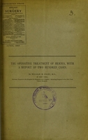 view The operative treatment of hernia : with a report of two hundred cases / by William B. Coley.