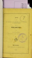 view Note sur les phénomènes de la digestion et sur la structure de l'appareil digestif chez les phalangides / par Félix Plateau.