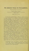 view Die anämische Nekrose der Nierenepithelien : experimentelle Untersuchung / von Oscar Israel.