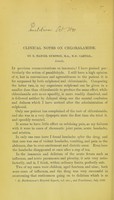 view Clinical notes on chloralamide / by E. Mansel Sympson.