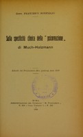 view Sulla specificità clinica della 'psicoreazione' di Much-Holzmann / Francesco Bonfiglio.