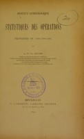 view Statistiques des opérations pratiquées en 1889-1890-1891 / par Ch. Jacobs.