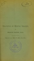 view Statistics of mental imagery / by Francis Galton.