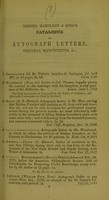 view Messrs. Hamilton & Bird's catalogue of autograph letters, original manuscripts, &c.