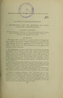 view Studies in isoagglutination. I. Transfusion and the question of intravascular agglutination / by Reuben Ottenberg.