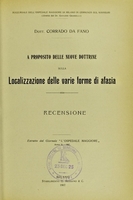 view A proposito delle nuove dottrine sulla localizzazione delle varie forme di afasia : recensione.