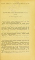 view Sui bacteri acido-presamigeni del latte : ricerche / del ... Costantino Gorini.