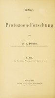 view Beiträge zur Protozoen-Forschung / R. Pfeiffer.