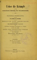 view Ueber die Krämpfe in Folge elektrischer Reizung der Grosshirnrinde / Theodor Ziehen.