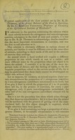 view Practical application of the law pointed out by Dr R.D. Thomson of the proper balance of food in nutrition.