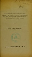 view Beobachtungen über die pigmentation : der haut bei scillium catulus und canicula, und ihre zuordnung zu der segmentalen hautinnervation dieser thiere / von Dr. G.A. Van Rijnberk, in Roma.