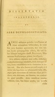 view Dissertatio inauguralis de aere dephlogisticato / [Jonathan Stokes].