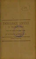 view Ambulance service in Philadelphia / by De Forest Willard.