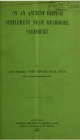 view On an ancient British settlement near Rushmore, Salisbury / by Pitt Rivers.