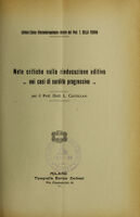 view Note critiche sulla rieducazione uditiva "neii casi di sordìta progressiva" / per L. Castellani.