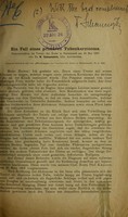 view Ein Fall eines primären Tubenkarzinoms : Demonstration im Verein der̈ Arzte in Steiermark am 10. Mai 1907 / von W. Schauenstein.