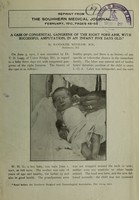 view A case of congenital gangrene of the right fore-arm, with successful amuptation, in an infant five days old / by Randolph Winslow.