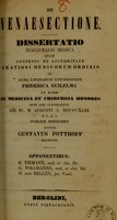 view De venaesectione : dissertatio inauguralis medica ... / auctor Gustavus Potthoff.