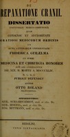 view De trepanatione cranii : dissertatio inauguralis medico-chirurgica ... / auctor Otto Roland.