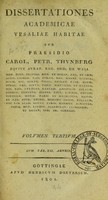 view Dissertationes academicae Upsaliae habitae sub praesidio Carol. Petr. Thunberg.