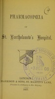 view Pharmacopoiea of St. Bartholomew's Hospital.