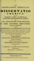 view De tartratibus nonnullis : dissertatio chemica ... / auctor Fridericus Philippus Dulk.