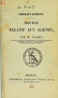 view Observations sur le projet de loi relatif aux aliénés / par M. Falret.