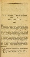 view Iridis inflammatione diversa : dissertatio inauguralis medica ... / auctor Georg Anton Hirschfelder.