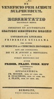 view De veneficio per acidum sulphuricum : dissertatio inauguralis medica ... / auctor Frider. Franc. Corn. Kipp.