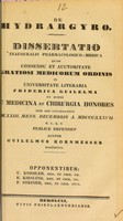 view De hydrargyro : dissertatio inauguralis pharmacologico-medica ... / auctor Guilelmus Kornmesser.