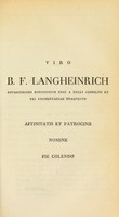 view De vinis : dissertatio inauguralis medica ... / auctor Henric. Adolph. Langheinrich.