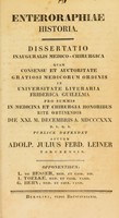 view Enteroraphiae historia : dissertatio inauguralis medico-chirurgica ... / auctor Adolp. Julius Ferd. Leiner.