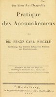 view Ueber der Frau La Chapelle Pratique des accouchemens / von Franz Carl Naegele.