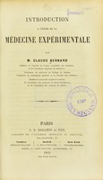 view Introduction a l'etude de la medecine experimentale / par M. Claude Bernard.