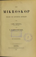 view Das mikroskop : Theorie und Anwendung desselben / von Carl Nageli und S. Schwendener.