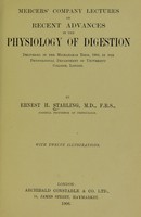 view Recent advances in the physiology of digestion.