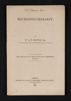 view Browne, W. A. F. - Micropsychology