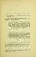 view Resolutions and papers relating to the amendment of the Medical Acts.