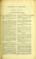 view Epitome of evidence taken before the Commissioners appointed to enquire into the condition of all mines in Great Britain to which the provisions of the Act 23 & 24 Vict. cap. 155 do not apply, with reference to the health and safety of persons employed in such mines / presented to both houses of Paliament by command of Her Majesty.