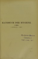 view Handbuch der Hygiene und der Gewerberkrankheiten / von C. Flügge.